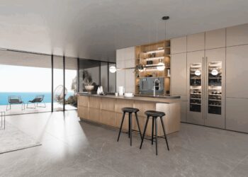 Moderne Traumküche mit Kochinsel und hochwertigen Geräten im Küchenhaus Bielefeld, bereit zur detaillierten Beratung